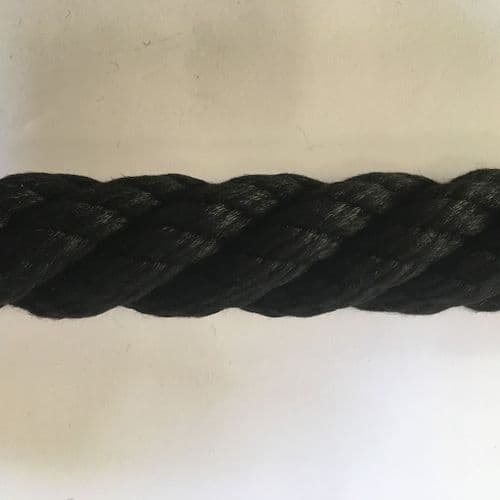 28mm Black Cable Laid Bannister Ropes