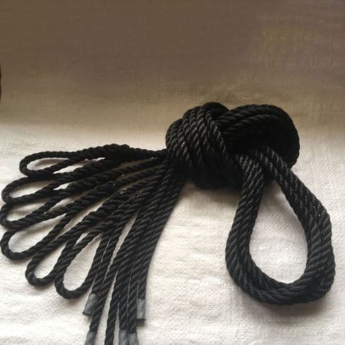 2mtr 10mm Black Lanyard