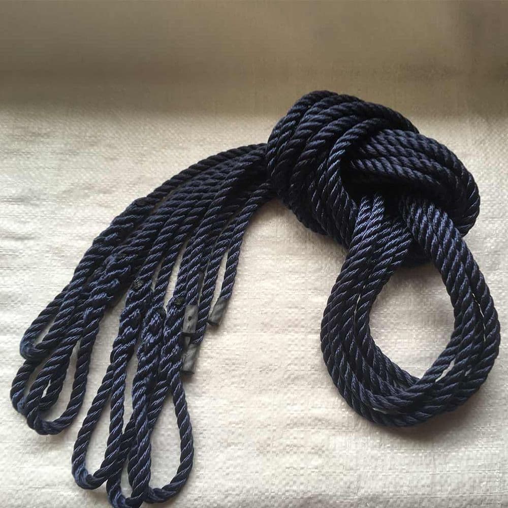 8mm Navy Lanyard