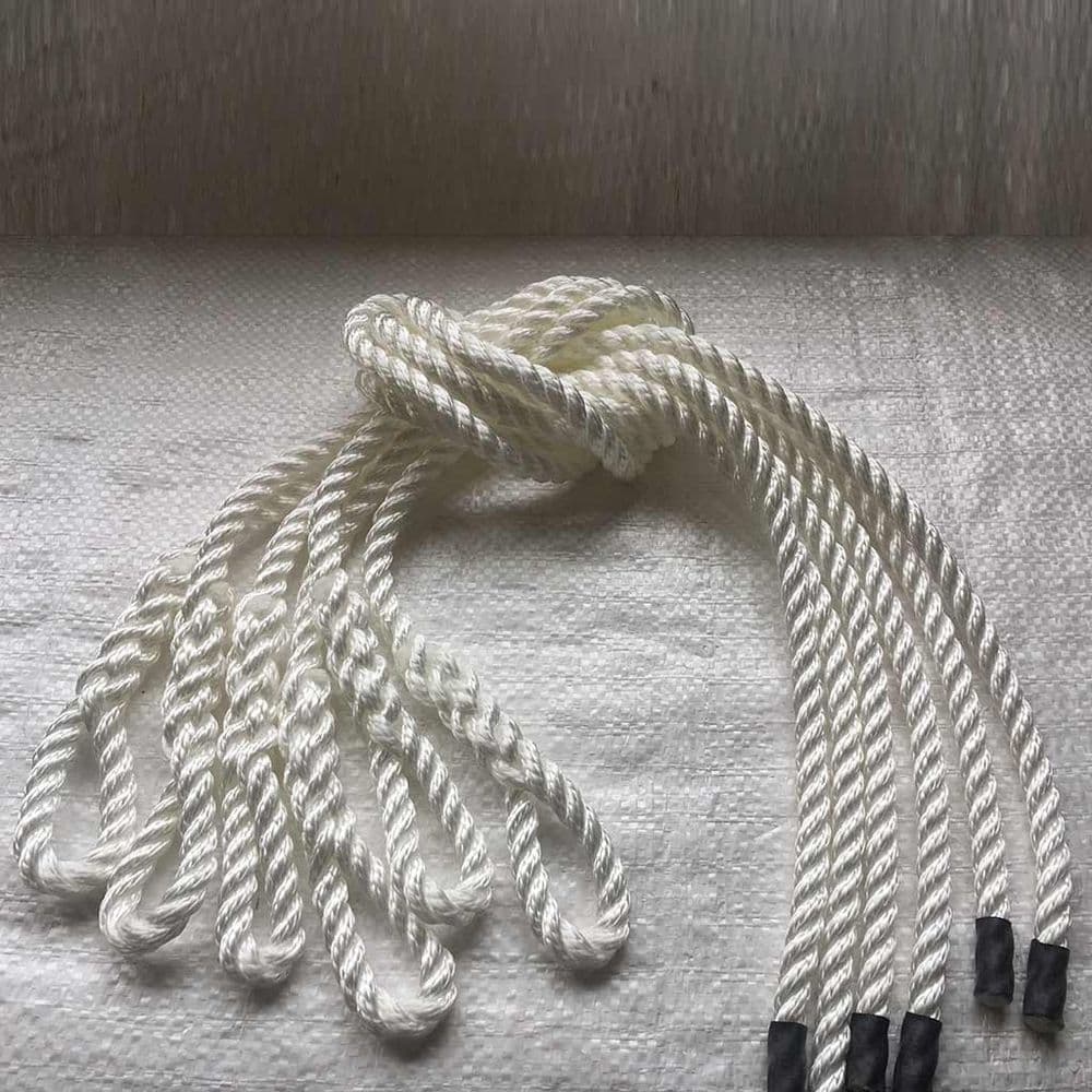 8mm White Lanyard