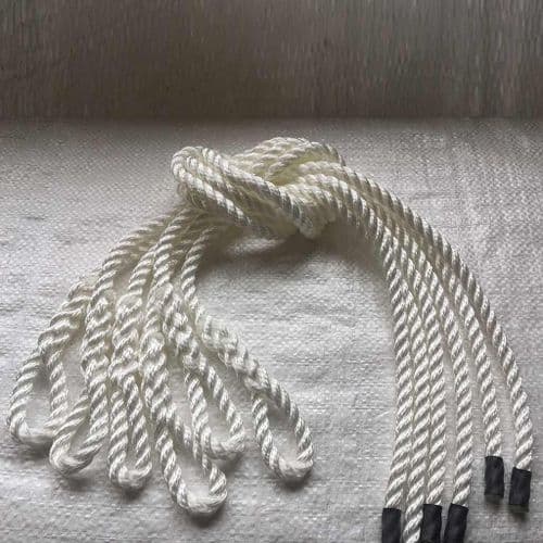8mm White Lanyard