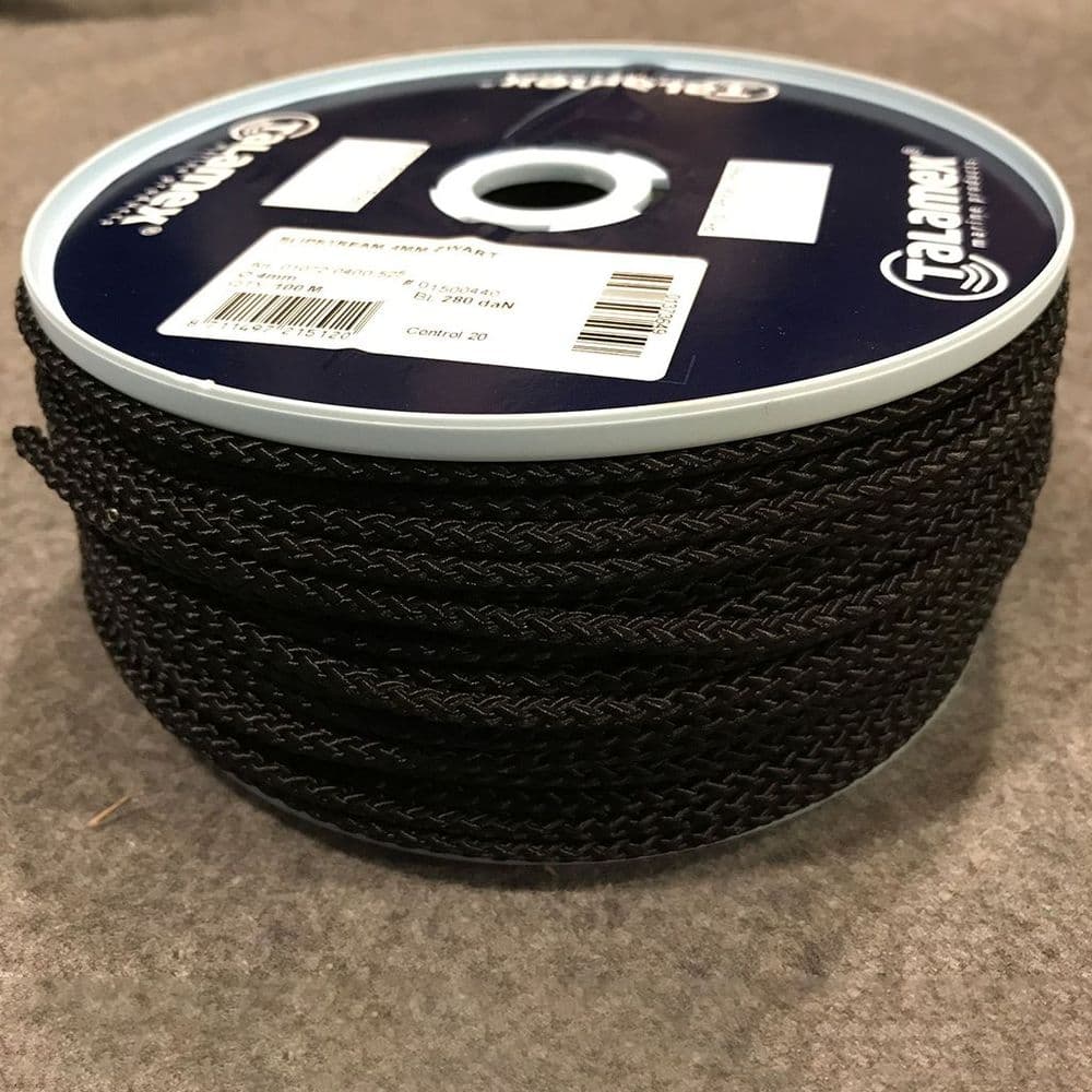 Black 4mm Polypropylene Slipstream Cord