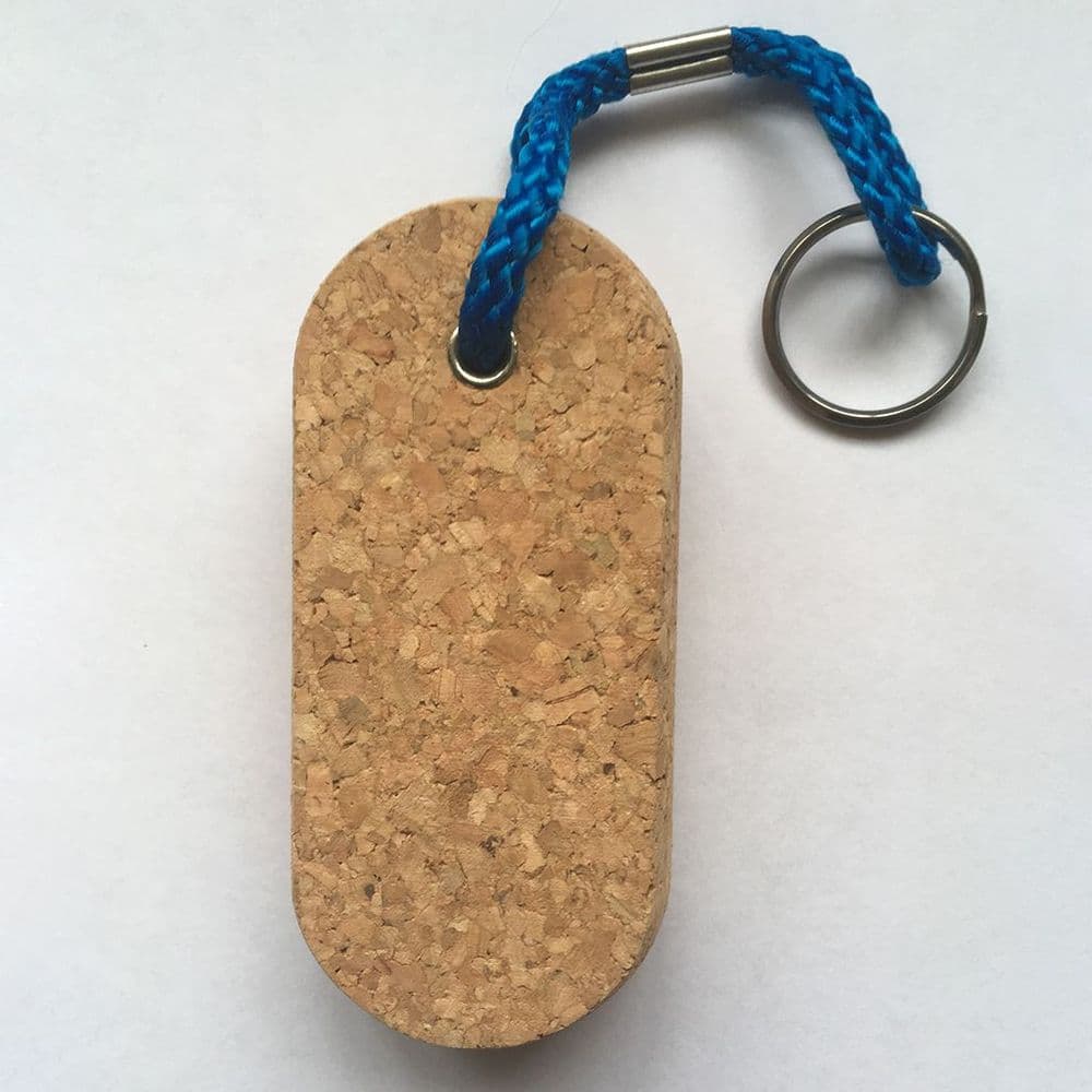 Floating Cork Key Ring Oval