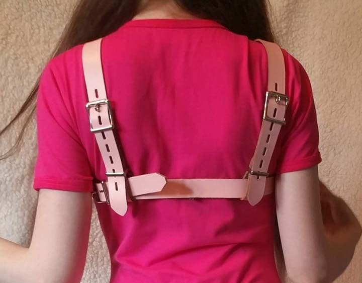 Adult Leather Retro Walking Chest Harness,retro, fetish, chest, harness