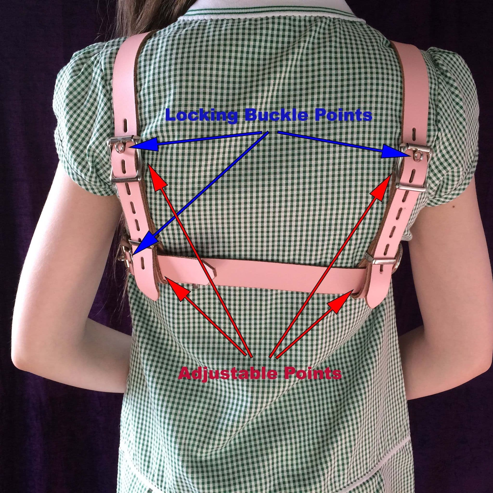 Adult Leather Retro Walking Chest Harness,retro, fetish, chest, harness