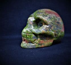 Green Unakite Skull