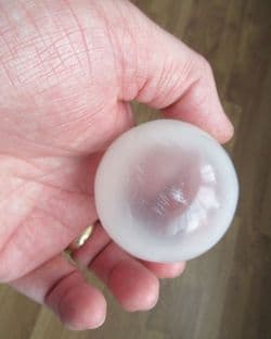 Selenite Pearlescent sphere