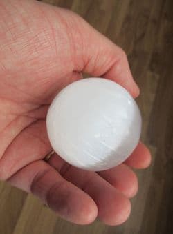 Selenite Pearlescent sphere