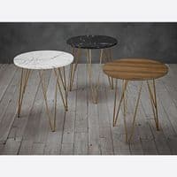 Maze Coffee Lamp Table Black