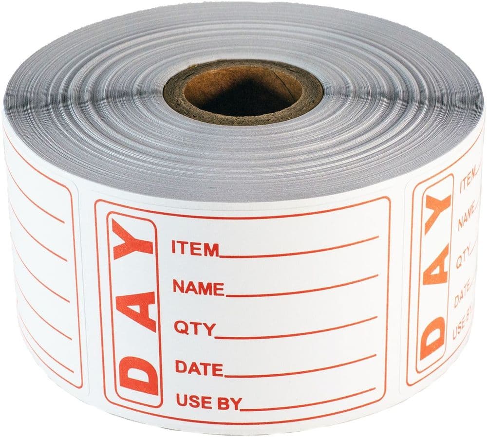 Day Labels for Prepared Food