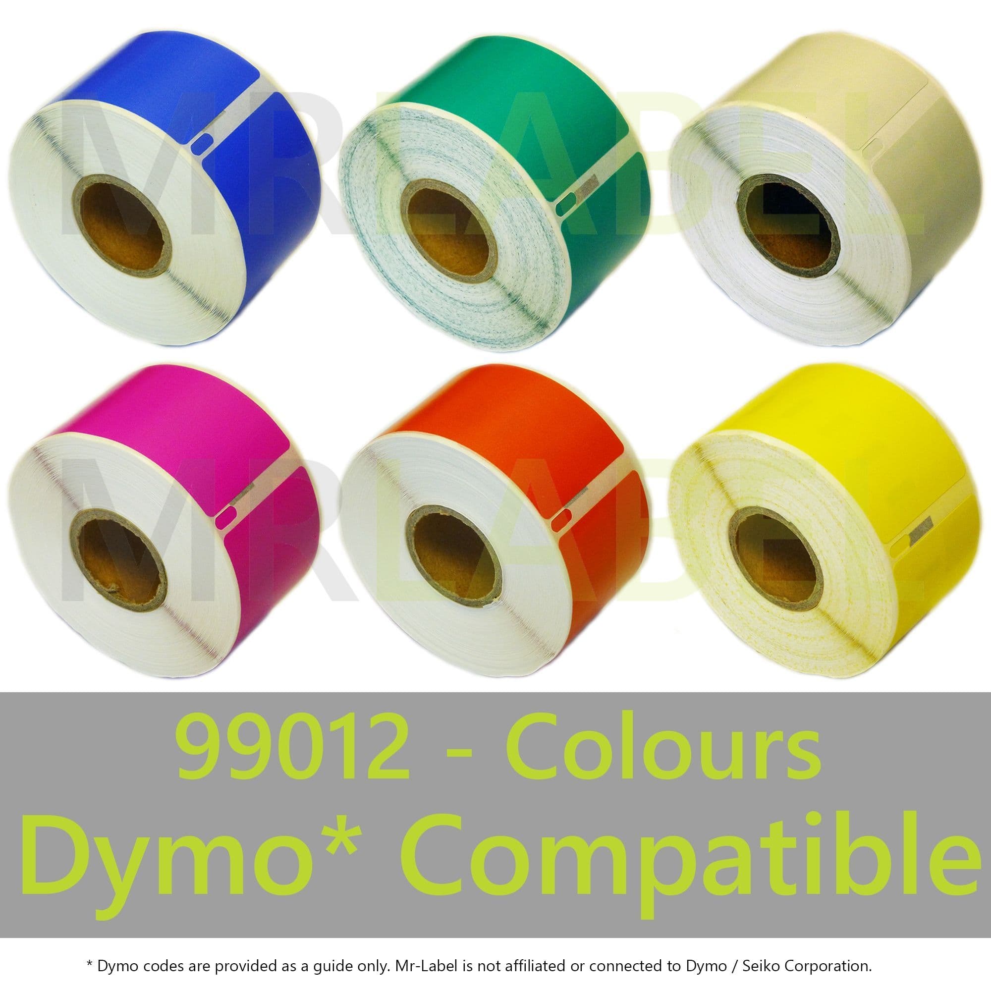 Dymo 99012 Compatible Roll Labels - All Colours