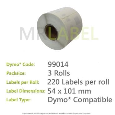 Dymo 99014 Compatible Roll of Labels (3 Rolls)
