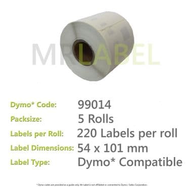 Dymo 99014 Compatible Roll of Labels (5 Rolls)