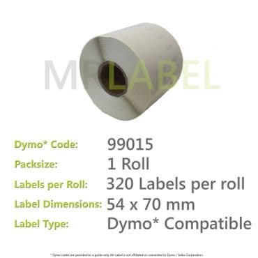 Dymo 99015 Compatible Roll of Labels (320 Labels / Roll)