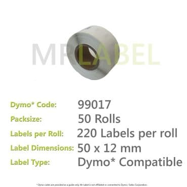Dymo 99017 Compatible Roll of Labels (50 Rolls)