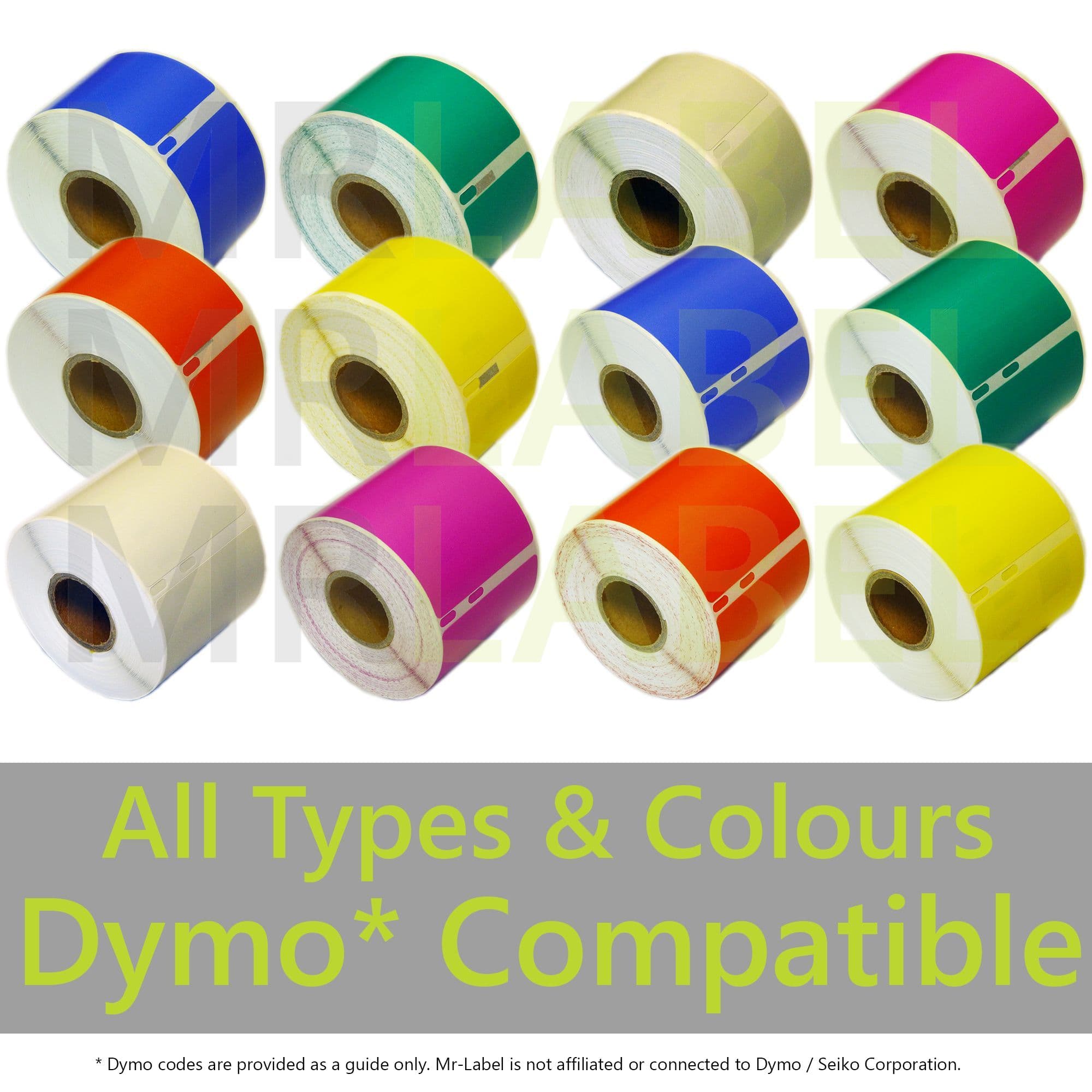 Dymo Compatible Roll Labels - All Colours