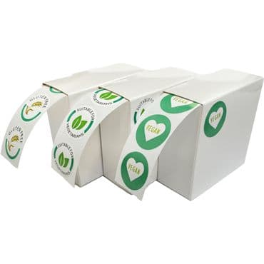 Mr-Label Catering Stickers - Pack of 3 Rolls - Vegetarian, Vegan and Gluten Free