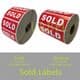 Pack of 3 Sold Parcel Labels - Medium - 89 x 32mm - 1000 Labels per Roll