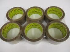 6 x 48 x 66 LNSR BUFF CARTON TAPE - vat exclusive price