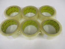 6 x 48 x 66 LNSR CLEAR CARTON TAPE. vat exclusive price