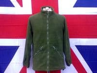 EX ARMY/MILITARY OLIVE GREEN FLEECE JACKET