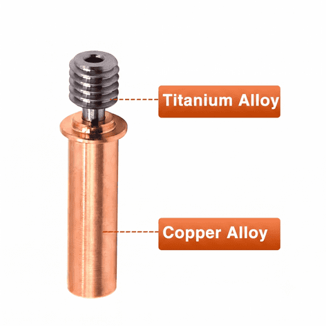 Bi-Metal  Heatbreak Ti-Cu Alloy For  CR-6 Max, CR-5 PRO, Ender 3 MAX Neo, V2 Neo