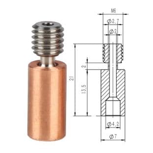 Titanium Alloy Bimetal Heatbreak 21mm