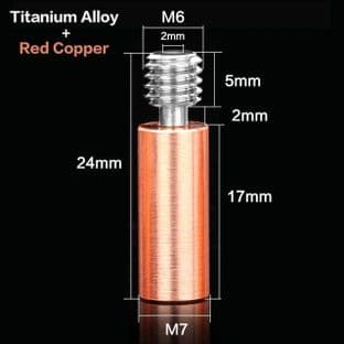 Titanium Alloy Bimetal Heatbreak 24mm