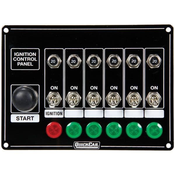 QuickCar 6 Switches & 1 Button w/Lights & Circuit Breakers
