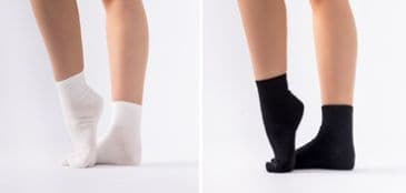 1 pair Silky quarter socks black or white