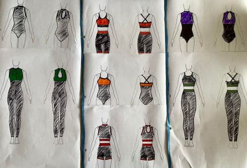 2 tone dancewear, please measure carefully as these items are made to order and non returnable 
