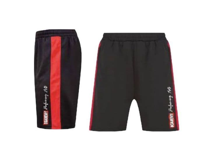 Academy Performing Arts  Black and Red TRACKSUIT Shorts LV886