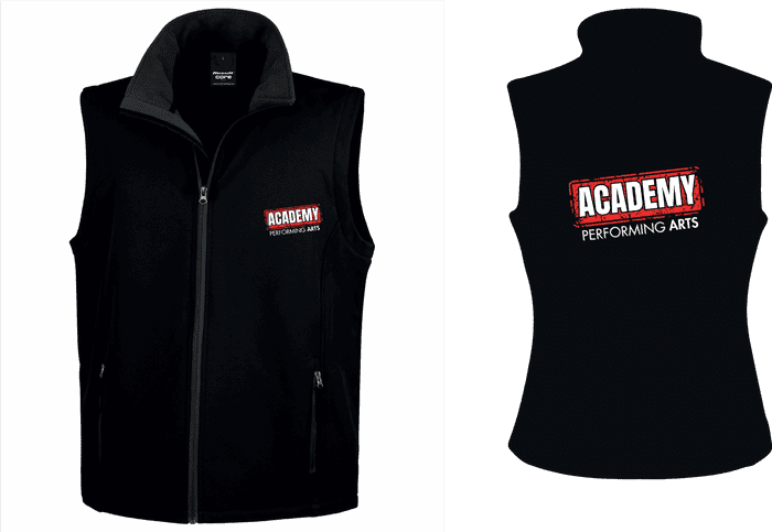 Academy Performing Arts  RG306F Academy soft shell Gillet