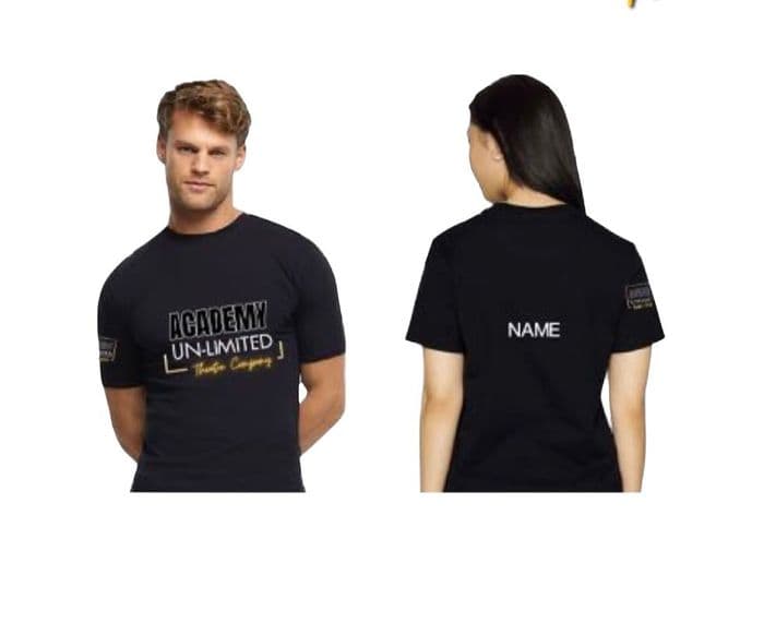 Academy Un-limited T Shirt Large logo on front