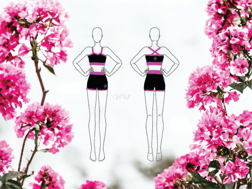 Anne Taylor's Academy of Dance 2 colour Strappy crop top