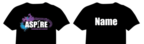 Aspire Performing Arts Academy Black Cropped T. Shirt