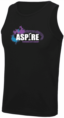 Aspire Performing Arts Academy JC007 Black Vest top