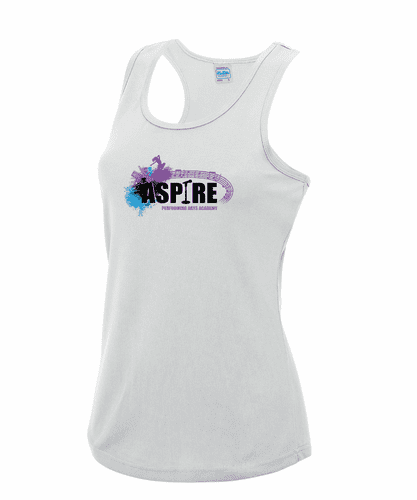 Aspire Performing Arts Academy JC007 White Vest top (1)