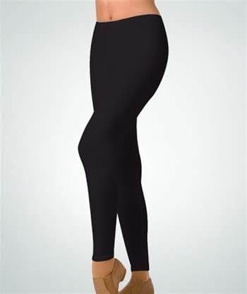 Black Full length Leggings Funki Fabrics 190gsm malaga matt lycra (1)