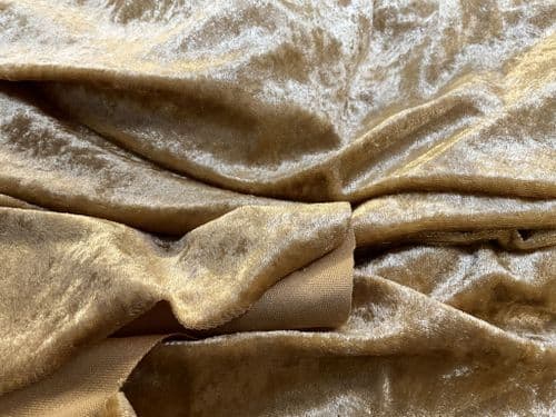 Crushed velour. 2 way stretch. Gold 60” wide. Burgundy (1)