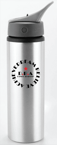 DBA Silver Water Flask with straw