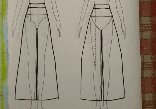 Flared powermesh lyrical pants with lycra waistband (1)