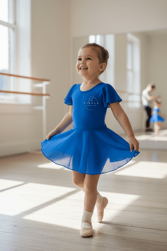 Full Circle Dance & Acro royal blue  Flutterby Dress