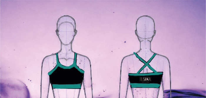 Fusion 2 colour  strappy crop top