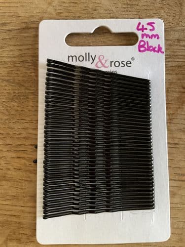 Hair grips.card of 36. 45mm. Black (Hd834) (1)