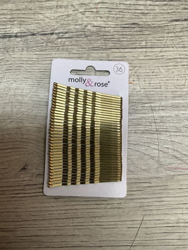 Hair grips.card of 36. 45mm. Blonde. (Hd831)