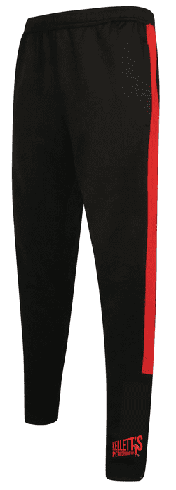 Kellett's Performing Arts  Black and Red TRACKSUIT BOTTOMS LV883