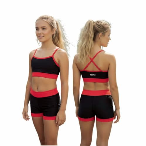 Lisbon 2026 2 colour strappy crop top contrast trim