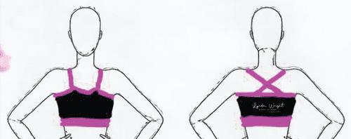 Lynda Wright School of Dance strappy crop Top with contrast trim