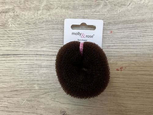 Mini bun ring. 7cm. Brown